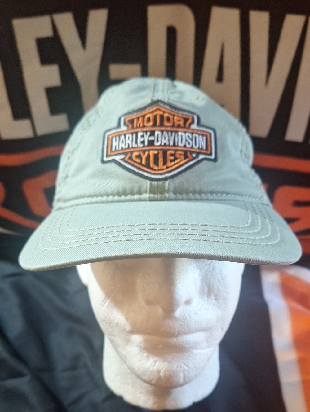 Vintage Harley-Davidson Nassau Bahamas Strap back Hat Green Y2K Cap